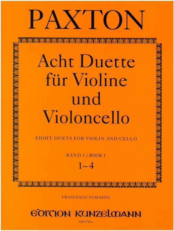8 Duette Band 1 (Nr.1-4)  für Violine und Violoncello  Stimmen
