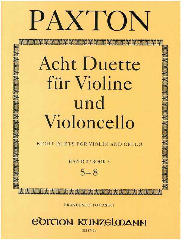 8 Duette Band 2 (Nr.5-8)  für Violine und Violoncello  Stimmen