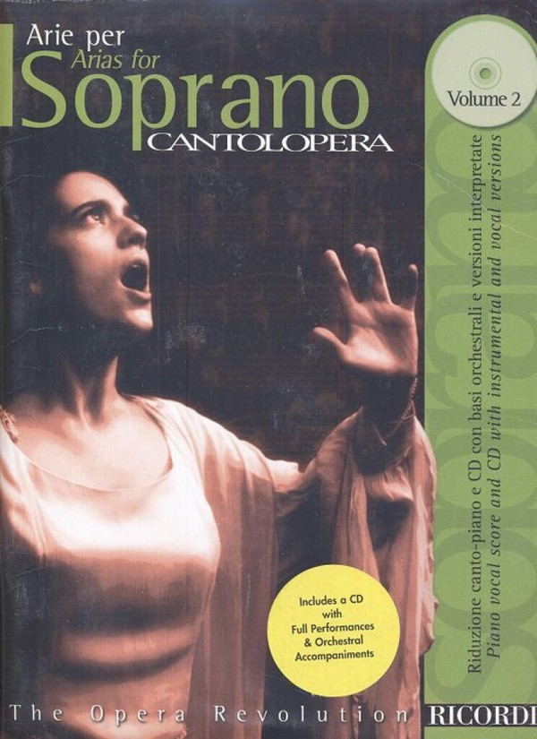Arias for soprano vol.2 (+CD)&nbsp;&nbsp;piano vocal score&nbsp;&nbsp;(+CD with instrumental+vocal versions)