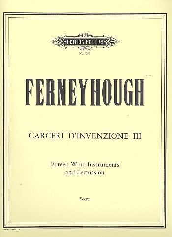 Carceri d'invenzione 3&nbsp;&nbsp;for 15 wind instrument and percussion&nbsp;&nbsp;Score