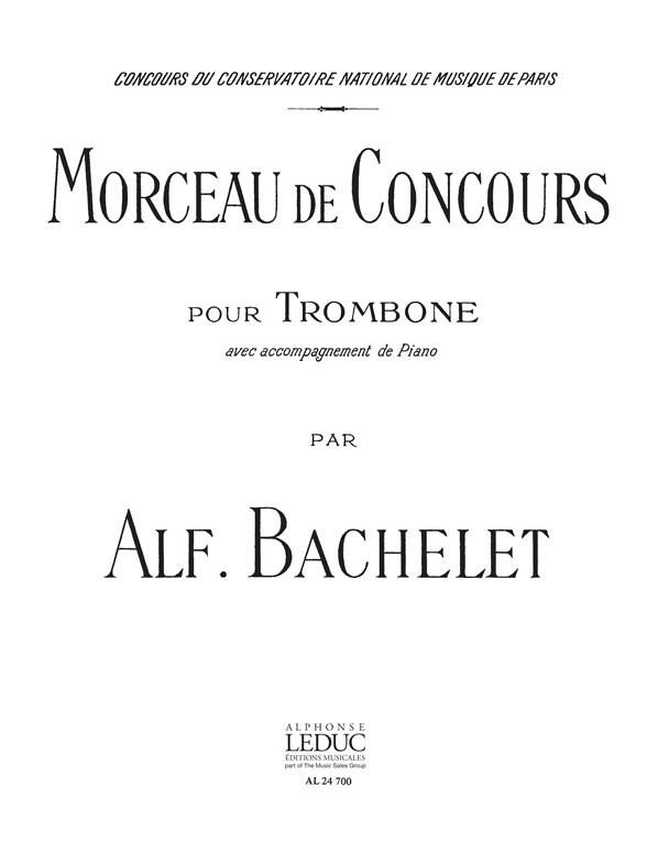 MORCEAU DE CONCOURS POUR&nbsp;&nbsp;TROMBONE ET PIANO&nbsp;&nbsp;