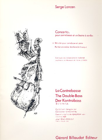 Concerto pour contrebasse et  orchestre a cordes pour  contrebasse et piano