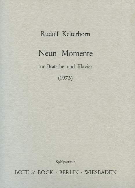9 Momente (1973)  für Bratsche und Klavier  