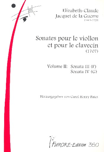 Sonates pour le violon et pour le  clavecin vol.2 (sonata f majeur no.3  et sonate g majeur no.4)