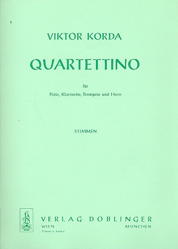 Quartettino für Flöte, Klarinette,  Trompete und Horn  Stimmen