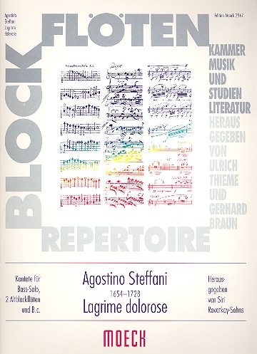 Lagrime dolorose  für Bass, 2 Atblockflöten und Bc  Partitur und Stimmen