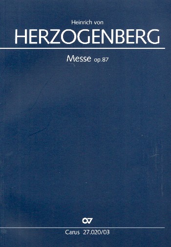 Messe e-Moll op.87:  für Soli (SATB), Chor und Orchester  Klavierauszug
