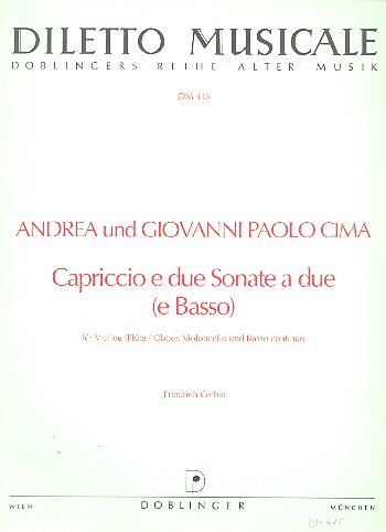 CAPRICCIO E DUE SONATE A DUE&nbsp;&nbsp;FUER VIOLINE (FL, OB), VIOLONCELLO&nbsp;&nbsp;UND BC