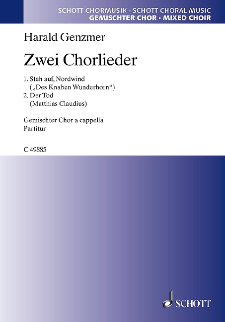 2 Chorlieder  für gem Chor a cappella  Partitur