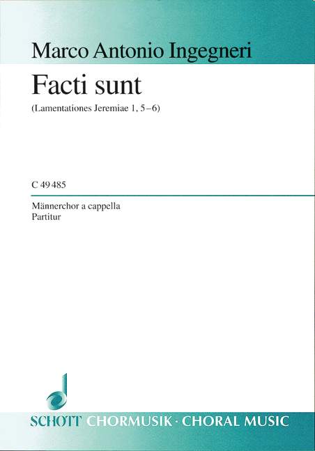 Facti sunt&nbsp;&nbsp;für Männerchor (TTBB)&nbsp;&nbsp;Chorpartitur