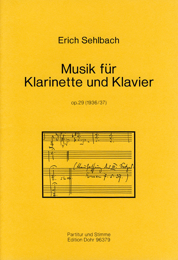 Musik op.29 für Klarinette und Klavier&nbsp;&nbsp;&nbsp;&nbsp;