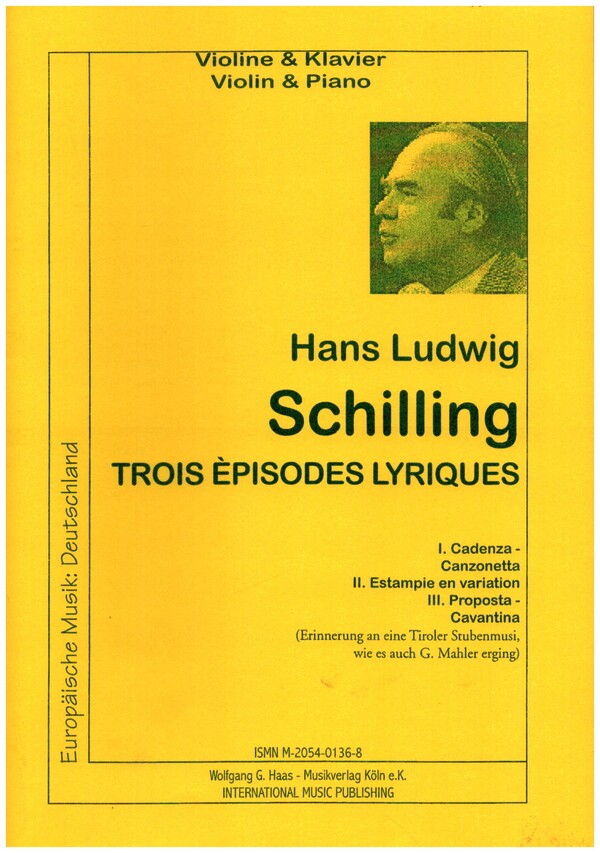 3 Episodes lyriques  für Violine und Klavier  