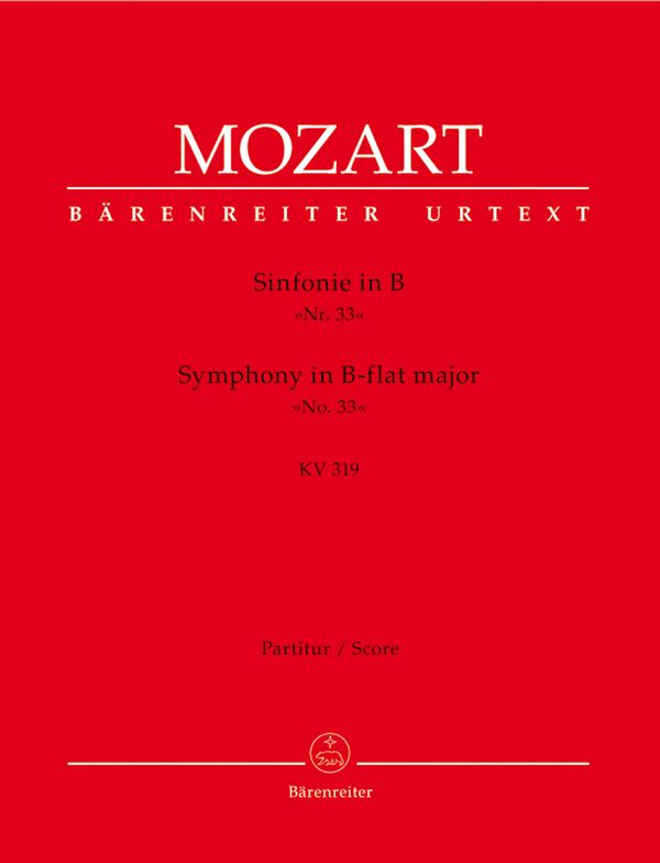 Sinfonie B-Dur KV319 für Orchester&nbsp;&nbsp;Partitur&nbsp;&nbsp;Mahling, Chr.-H., ed.