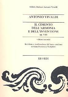 Il cimento dell'armonica e dell'&nbsp;&nbsp;inventione op.8 vol.2 concerto&nbsp;&nbsp;per violino, archi, cembalo