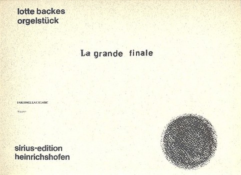 La grande finale  für Orgel  