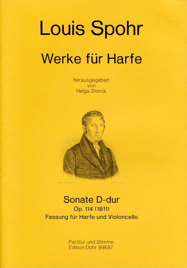 Sonate D-Dur op.114 für Harfe  und Violoncello,  Stimmen  