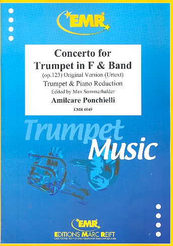 Concerto op.123 for trumpet in F and  band for trumpet in C, B flat or F  and piano, antiquarisch,Umschlag leicht beschädigt ,statt 30,45
