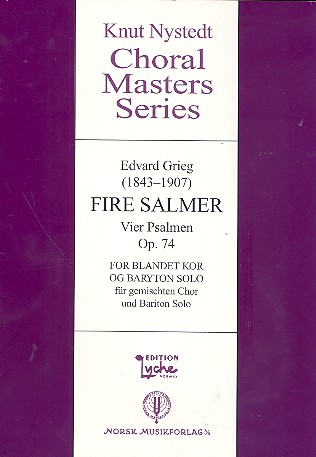 4 Psalmen op.74 für gem Chor und  Bariton solo  Partitur (nor/dt)