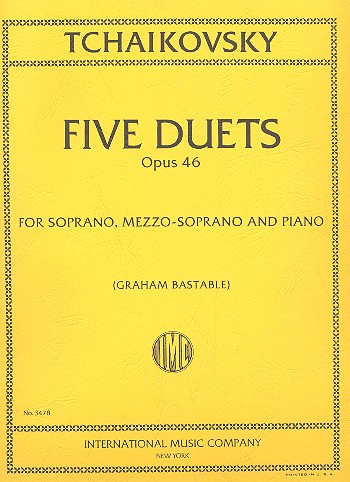 5 Duets op.46  for soprano, mezzosoprano and piano (en/rus)  