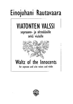 WALTZ OF THE INNOCENTS  FUER SSA CHOR UND VIOLINE,  PARTITUR