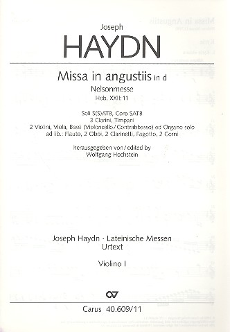 Missa in angustiis d-Moll Hob.XXII:11&nbsp;&nbsp;für Soli, Chor und Orchester&nbsp;&nbsp;Violine 1