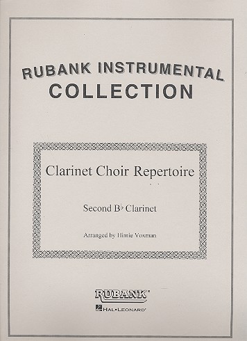 Clarinet Choir Repertoire for 6 clarineets  clarinet 2 in b flat  