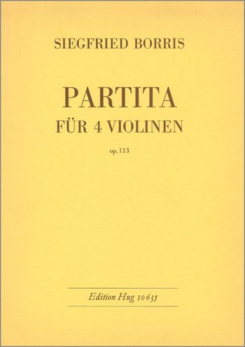 Partita op.113 für 4 Violinen  Partitur und Stimmen  