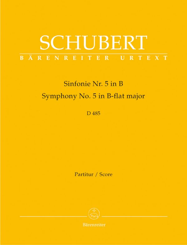 Sinfonie B-Dur Nr.5 D485&nbsp;&nbsp;für Orchester&nbsp;&nbsp;Partitur