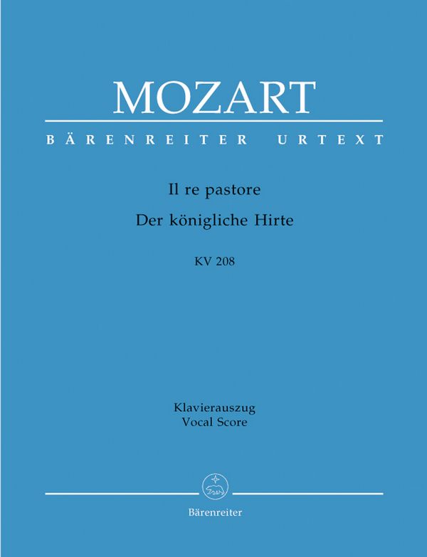 Il re pastore KV208&nbsp;&nbsp;&nbsp;&nbsp;Klavierauszug (it/en)