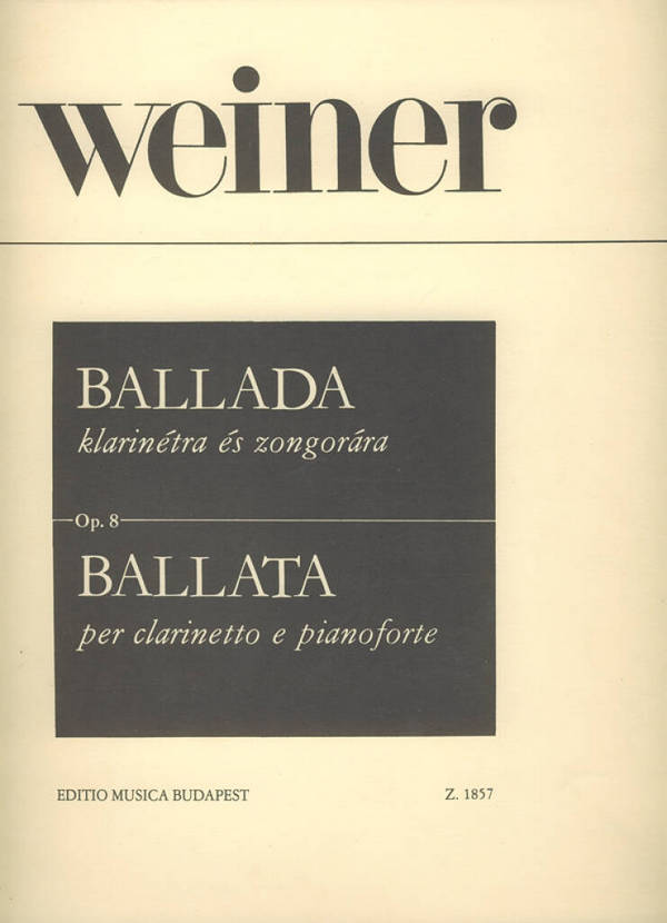 Ballada op.8 per clarinetto e  pianoforte  