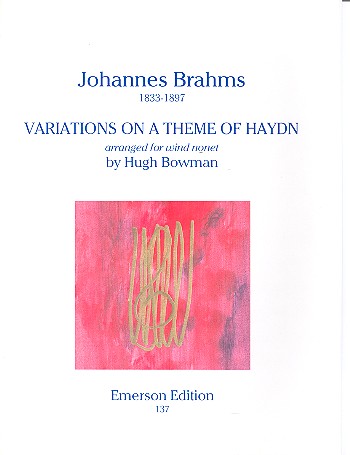 Variations on a Theme of Haydn&nbsp;&nbsp;for flute, 2 oboes, 2 clarinets, 2 bassoons&nbsp;&nbsp;and 2 horns,   score and parts