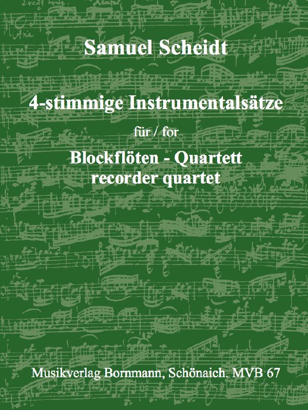 Vierstimmige Instrumentalsätze&nbsp;&nbsp;für 4 Blockflöten (SATB)&nbsp;&nbsp;Partitur und Stimmen