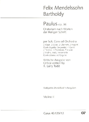 Paulus op.36&nbsp;&nbsp;für Soli, Chor und Orchester&nbsp;&nbsp;Violine 2