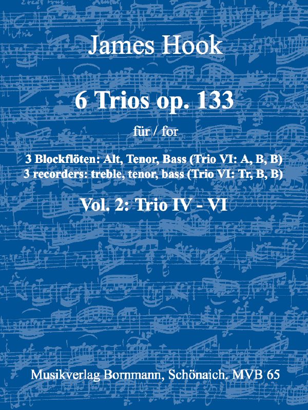 6 Trios op.133 Band 2 (Nr.4-6)  für 3 Blockflöten (ATB)  Spielpartitur