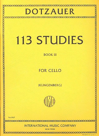 113 Studies vol.3 (nos.63-85)  for cello  