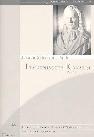 Italienisches Konzert BWV971&nbsp;&nbsp;für Cembalo für Violine und Violoncello&nbsp;&nbsp;Partitur und Stimmen