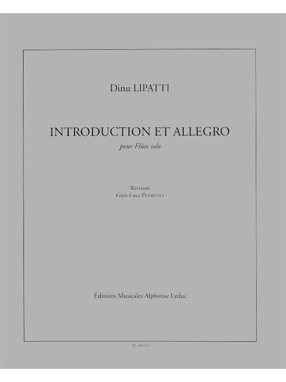Introduction et Allegro pour flûte&nbsp;&nbsp;solo&nbsp;&nbsp;