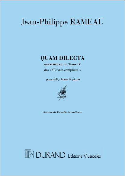 Quam dilectam motet pour soli,&nbsp;&nbsp;choeur mixte, orgue et orchestre&nbsp;&nbsp;Partition miniature
