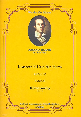 Konzert E-Dur für Horn und Orchester  für Horn in E und Klavier  