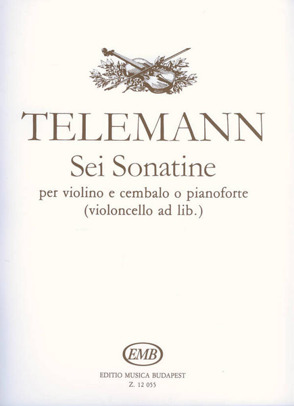 6 sonatine per violino e cembalo&nbsp;&nbsp;o pianoforte (Vc ad lib)&nbsp;&nbsp;Kalmar, l, ed.