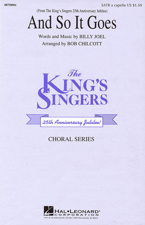 And so it goes for mixed chorus&nbsp;&nbsp;a cappella&nbsp;&nbsp;score