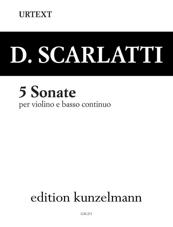 5 Sonate  per violino e bacco continuo  