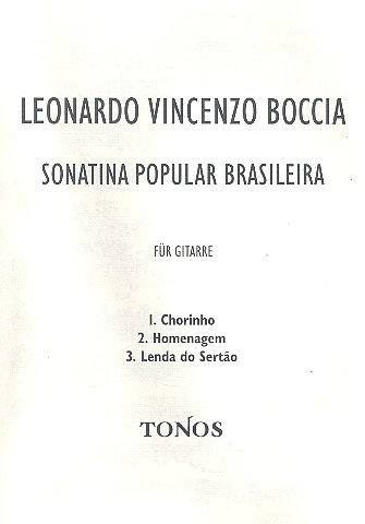 Sonatina popular brasileira  für Gitarre  