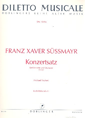 Konzertsatz D-Dur&nbsp;&nbsp;für Klarinette und Orchester&nbsp;&nbsp;für Klarinette und Klavier