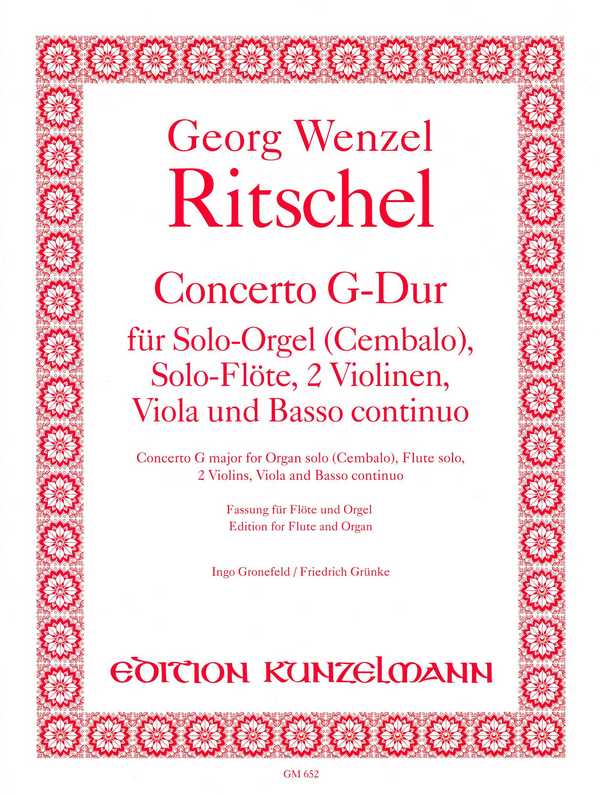 Concerto G-Dur&nbsp;&nbsp;für Orgel, flöte, 2 Violinen, Viola und Bc&nbsp;&nbsp;für Flöte und Orgel