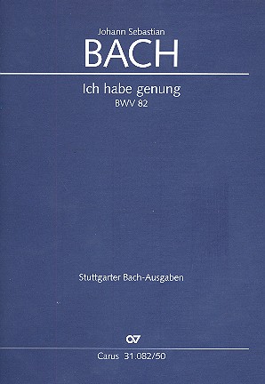 Ich habe genug  BWV82 Fassung 2 (e-Moll)&nbsp;&nbsp;für Sopran solo, Flöte, Orgel, Streicher&nbsp;&nbsp;Partitur (dt/en)