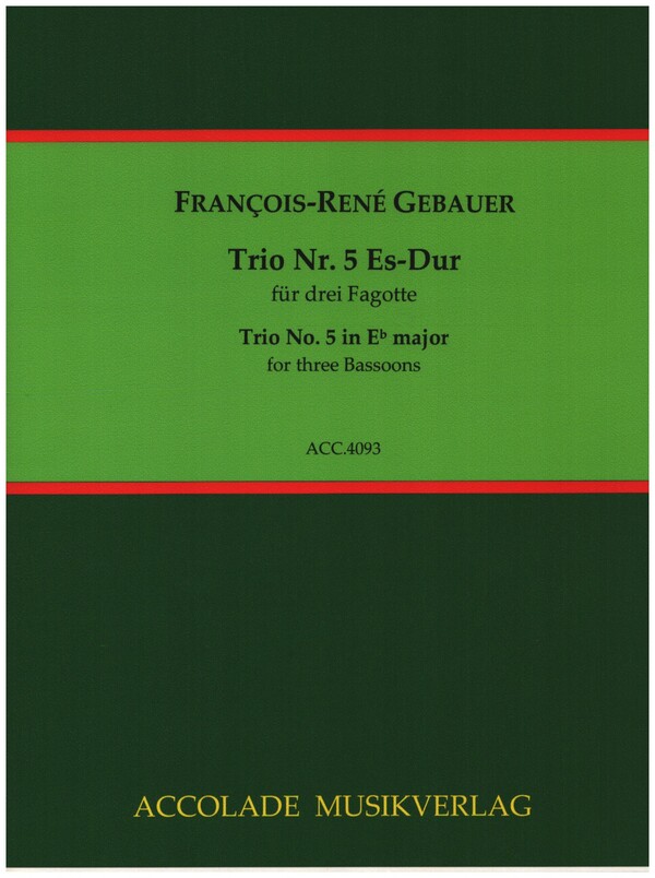 Trio Es-Dur Nr.5  für 3 Fagotte  Partitur und Stimmen