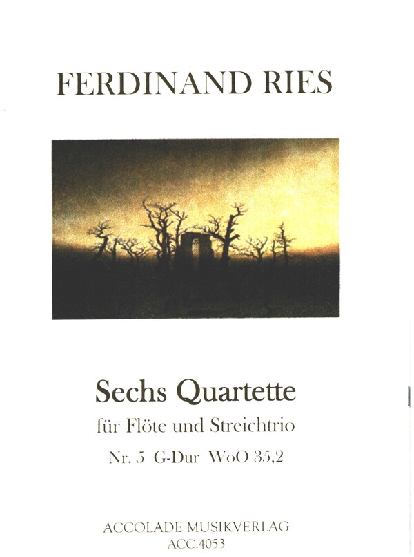 Quartett G-Dur WoO35,2  für Flöte und Streichtrio  Partitur und Stimmen