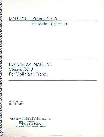 Sonata no.3&nbsp;&nbsp;for violin and piano&nbsp;&nbsp;