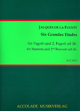 6 grandes études für Fagott solo  (2. Fagott ad lib)  